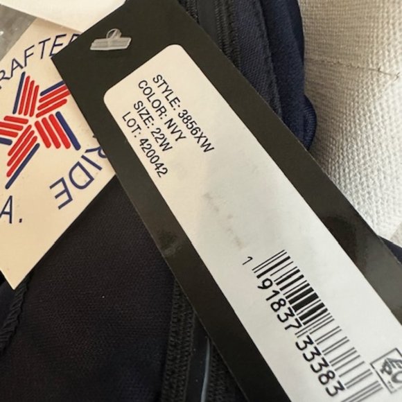 XScape Navy Blue, Ruffled, Off-the-shoulder Crepe Sheath Gown size 22 - Picture 8 of 10